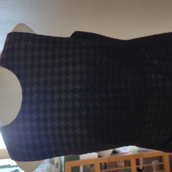 Tory Burch black textured lined shift dress size 8 w/ pockets - Picture 2 of 12